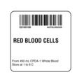 Nevs ISBT 128 Autologous Red Blood Cells 2" x 2" BBC-0195-1